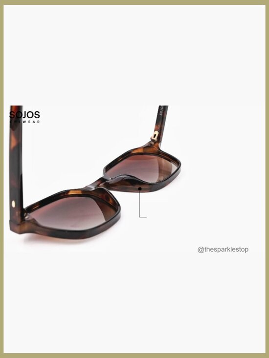 Retro Square Polarized Sunglasses with Plastic Frame main image 6